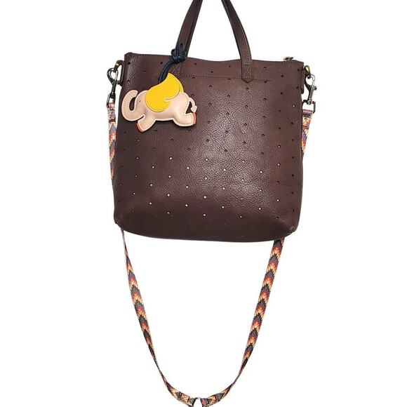Madewell Medium Transport Zip-Top Tote in Perforated Leather - Picture 1 of 9